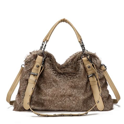 fake fur bag prices|Amazon.com: Faux Fur Handbags.